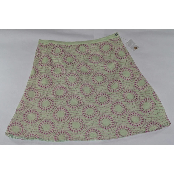 Edward Linen/Rayon A-Line Skirt Circles Size 12 - Picture 2 of 8